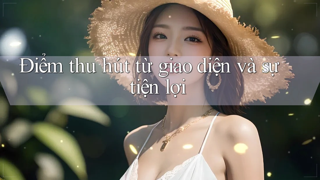 Điểm thu hút từ giao diện và sự tiện lợi Điểm thu hút từ giao diện và sự tiện lợi